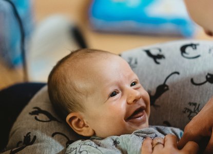 happy newborn