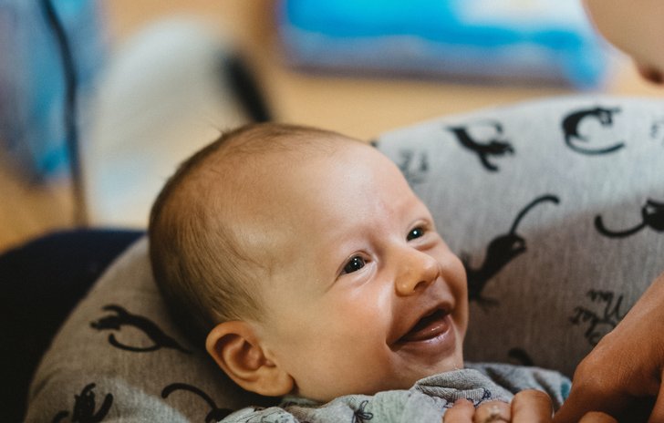 happy newborn