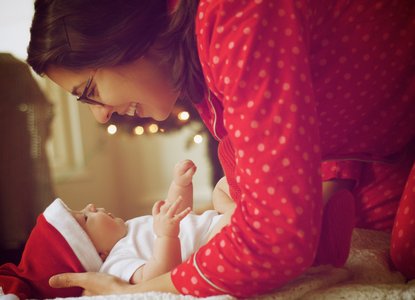 Chatting together at Christmas