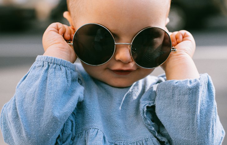 child in sunglasses